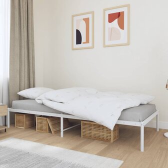 Bedframe metaal wit 90x200 cm 1