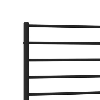 Bedframe met hoofdbord metaal zwart 75x190 cm 9