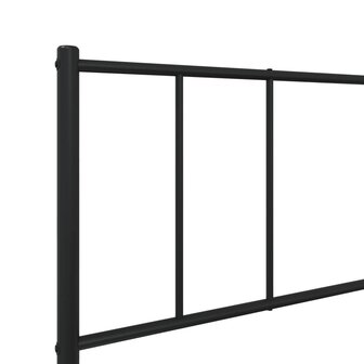 Bedframe met hoofdbord metaal zwart 80x200 cm 9