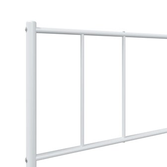 Bedframe met hoofdbord metaal wit 90x190 cm 9