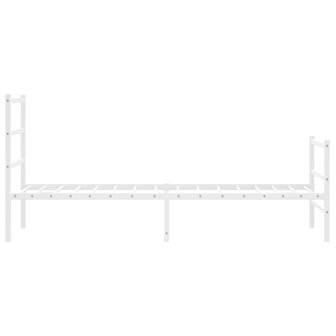 Bedframe met hoofd- en voeteneinde&nbsp;metaal wit 75x190 cm 6