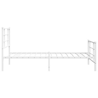 Bedframe met hoofd- en voeteneinde metaal wit 100x190 cm 6