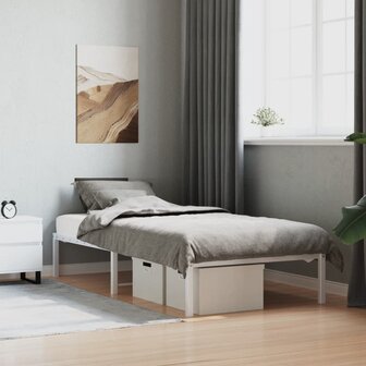 Bedframe metaal wit 90x190 cm 1