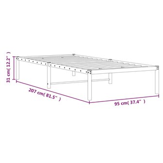 Bedframe metaal wit 90x200 cm 9