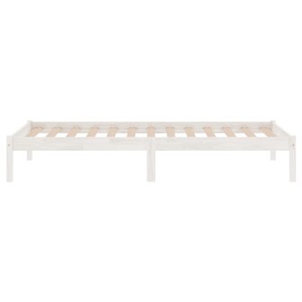 Bedframe massief hout wit 75x190 cm 5