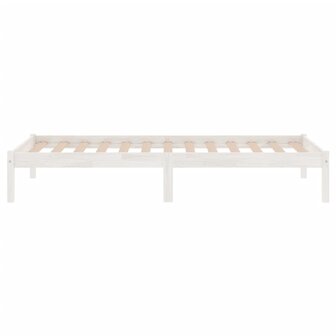 Bedframe massief grenenhout wit 100x200 cm 5