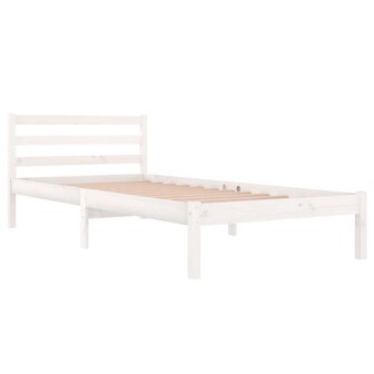Bedframe massief grenenhout wit 90x200 cm 3
