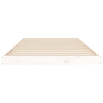 Bedframe massief grenenhout wit 100x200 cm 5
