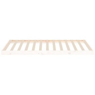 Bedframe massief grenenhout wit 100x200 cm 6