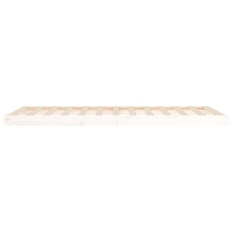 Bedframe massief grenenhout wit 90x200 cm 6
