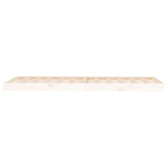 Bedframe massief grenenhout wit 75x190 cm 6