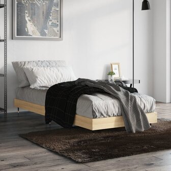Bedframe zonder matras hout sonoma eikenkleurig 75x190 cm 1