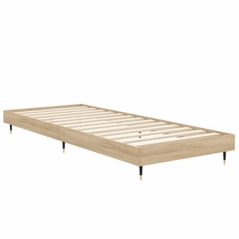 Bedframe zonder matras hout sonoma eikenkleurig 75x190 cm 5