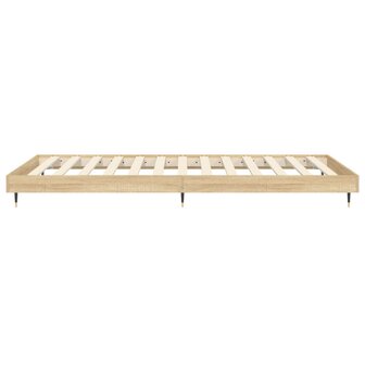 Bedframe zonder matras hout sonoma eikenkleurig 75x190 cm 7