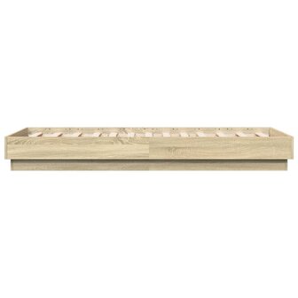Bedframe zonder matras hout sonoma eikenkleurig 75x190 cm 5
