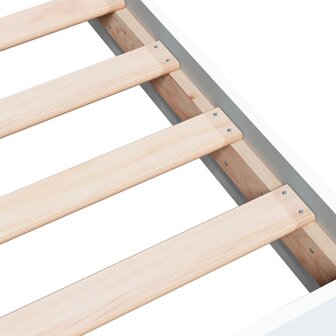 Bedframe bewerkt hout wit 100x200 cm 7