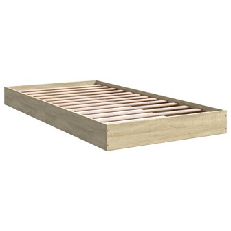 Bedframe zonder matras hout sonoma eikenkleurig 100x200 cm 3