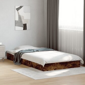 Bedframe zonder matras hout gerookt eikenkleurig 100x200 cm 1