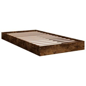 Bedframe zonder matras hout gerookt eikenkleurig 100x200 cm 3