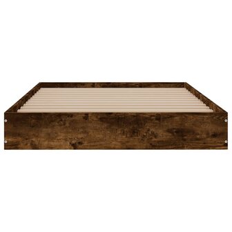 Bedframe zonder matras hout gerookt eikenkleurig 100x200 cm 4
