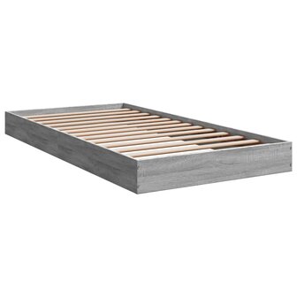 Bedframe bewerkt hout grijs sonoma eikenkleurig 100x200 cm 3