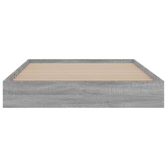 Bedframe bewerkt hout grijs sonoma eikenkleurig 100x200 cm 4