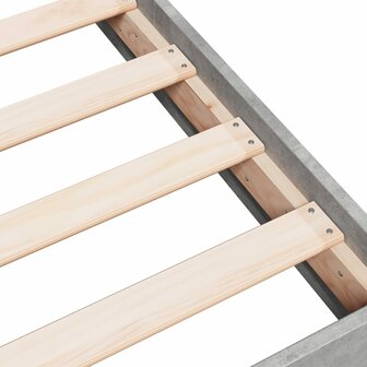 Bedframe bewerkt hout betongrijs 90x190 cm 7