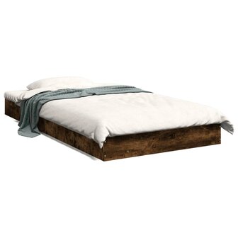 Bedframe zonder matras hout gerookt eikenkleurig 90x190 cm 2