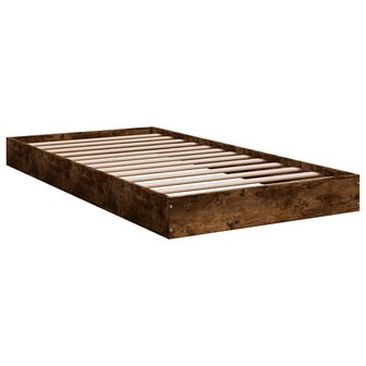 Bedframe zonder matras hout gerookt eikenkleurig 90x190 cm 3