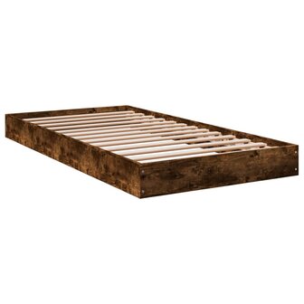 Bedframe zonder matras hout gerookt eikenkleurig 90x190 cm 6