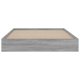 Bedframe bewerkt hout grijs sonoma eikenkleurig 90x190 cm 4