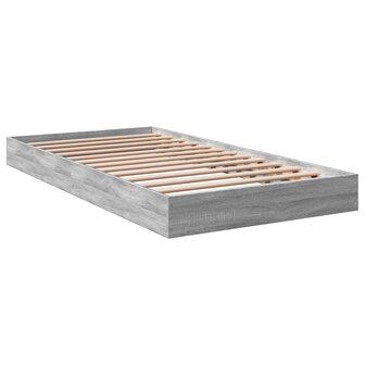 Bedframe bewerkt hout grijs sonoma eikenkleurig 90x190 cm 6