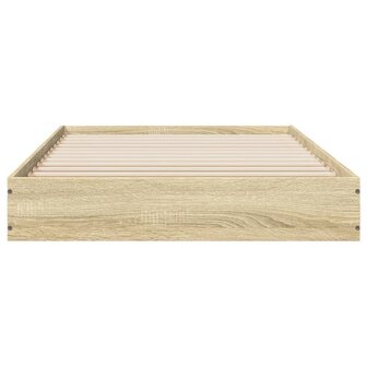 Bedframe zonder matras hout sonoma eikenkleurig 75x190 cm 4