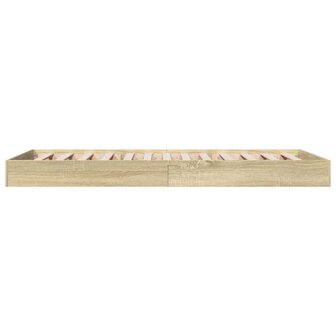 Bedframe zonder matras hout sonoma eikenkleurig 75x190 cm 5