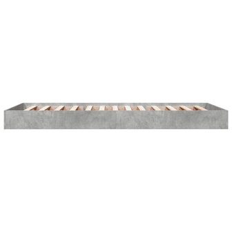 Bedframe bewerkt hout betongrijs 75x190 cm 5