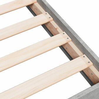 Bedframe bewerkt hout betongrijs 75x190 cm 7
