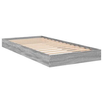 Bedframe bewerkt hout grijs sonoma eikenkleurig 75x190 cm 3