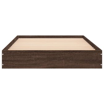 Bedframe zonder matras bewerkt hout bruin eikenkleur 75x190 cm 4