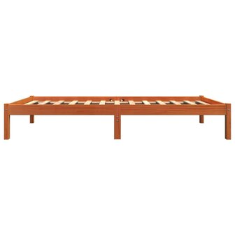 Bedframe zonder matras massief grenenhout wasbruin 90x190 cm 5