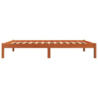 Bedframe zonder matras massief grenenhout wasbruin 90x200 cm 5