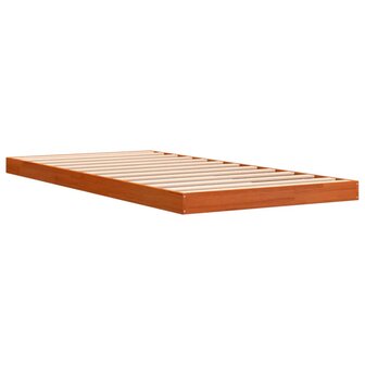 Bedframe massief grenenhout wasbruin 90x190 cm 7