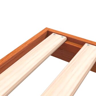 Bedframe massief grenenhout wasbruin 90x190 cm 8