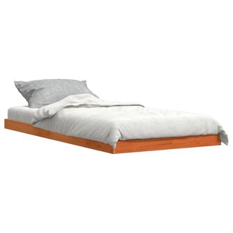 Bedframe massief grenenhout wasbruin 75x190 cm 3