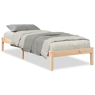 Bedframe extra lang zonder matras massief grenenhout 80x220 cm 2