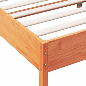 Bed met matras massief grenenhout wasbruin 140x190 cm 7