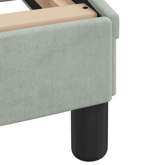 Bed met matras fluweel lichtgrijs 90x190 cm 7
