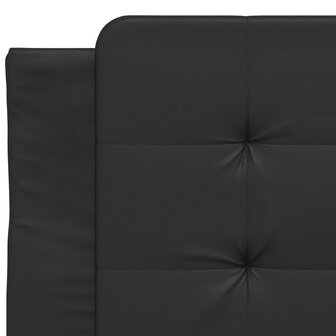 Bed met matras kunstleer zwart 100x200 cm 7