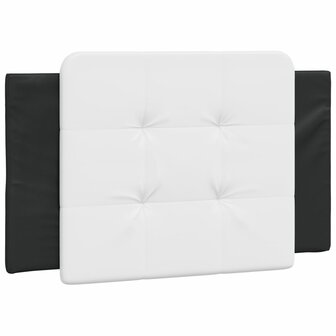 Bed met matras kunstleer zwart en wit 100x200 cm 5