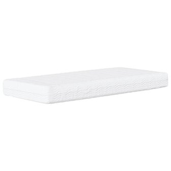 Bed met matras kunstleer zwart en wit 100x200 cm 6