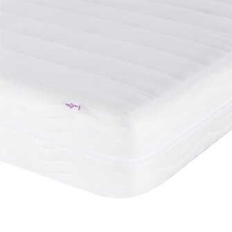 Bed met matras kunstleer zwart en wit 100x200 cm 9